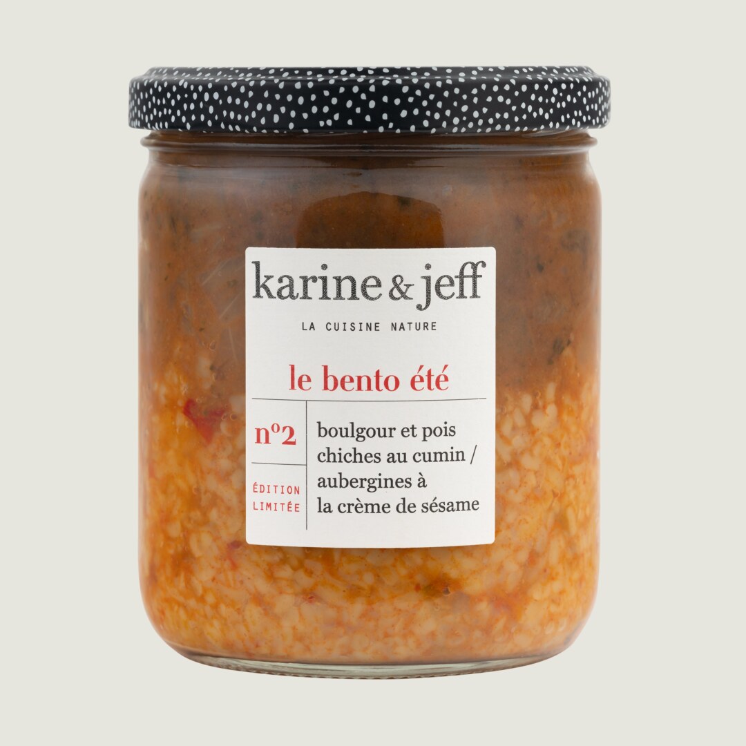 Bulgur und Kichererbsen mit Kreuzkümmel / Auberginen mit Sesamcreme