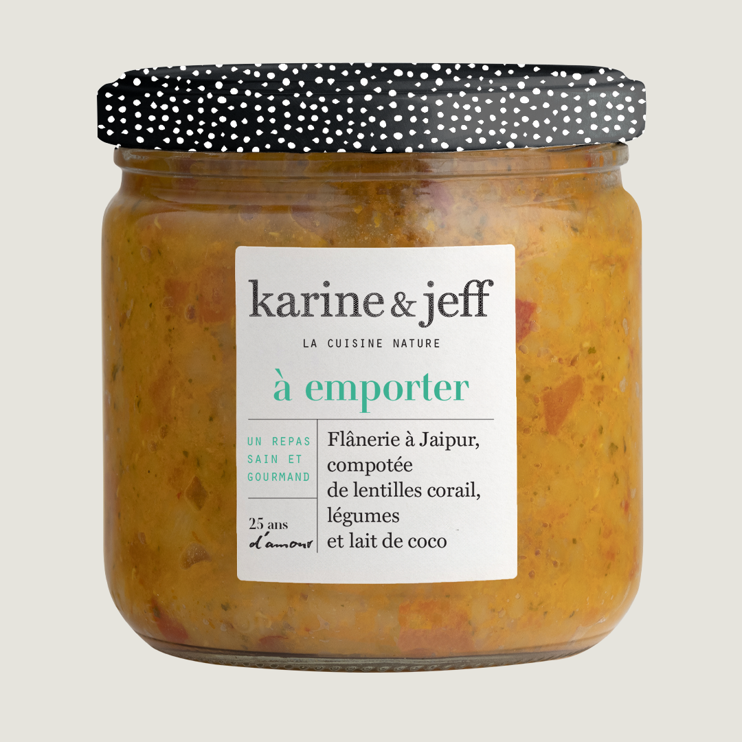 Ein Spaziergang durch Jaipur - Kompott aus roten Linsen mit Gemüse und Kokosmilch