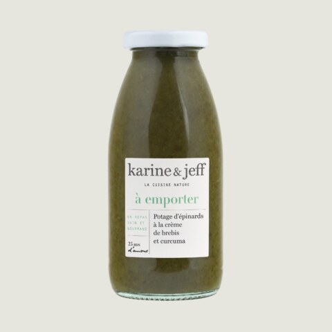 Spinatsuppe mit Schafsmilchsahne und Kurkuma 0,25 L