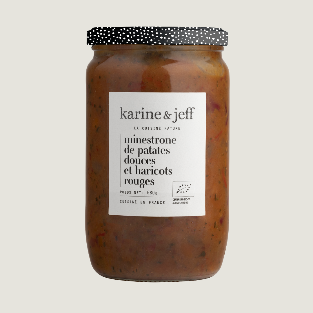 Minestrone mit Süßkartoffeln und roten Bohnen