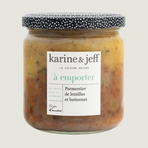 Linsen-Parmentier mit Butternut-Kürbis