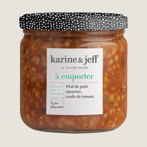 Einkorn-Pilaw - Tomaten-Basilikum-Coulis