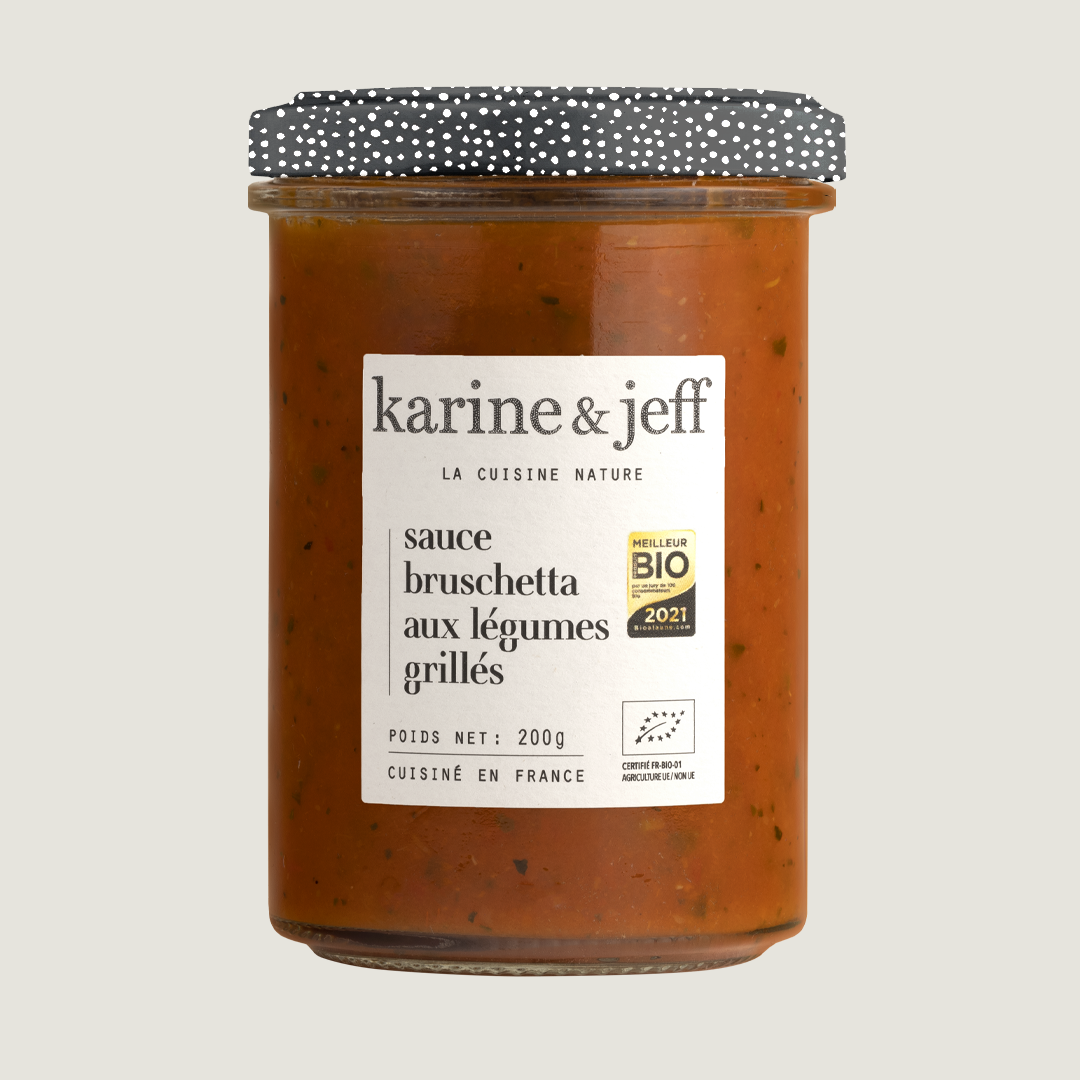 Bruschetta-Sauce mit gegrilltem Gemüse