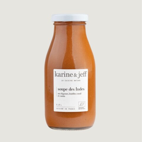 Indische Suppe - Gemüse, rote Linsen und Kreuzkümmel 0,25 L